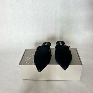 H&M Black Pointed Toe Mules